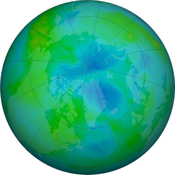Arctic ozone map for 30 August 2011
